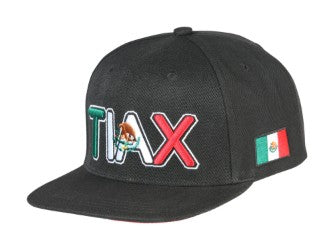 EL GENERAL Men's Mexico Flag Color Embroidery Flat Bill Cap