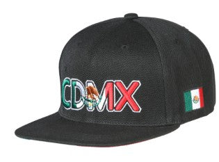 EL GENERAL Men's Mexico Flag Color Embroidery Flat Bill Cap