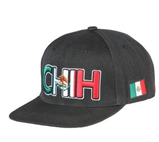 EL GENERAL Men's Mexico Flag Color Embroidery Flat Bill Cap
