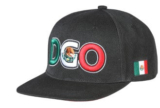 EL GENERAL Men's Mexico Flag Color Embroidery Flat Bill Cap