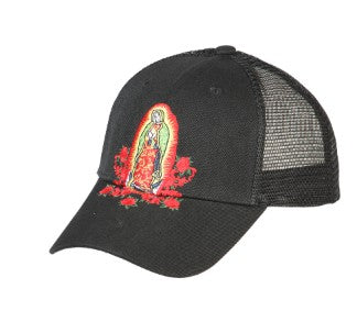 EL GENERAL Virgen De Guadalupe Cap, Black