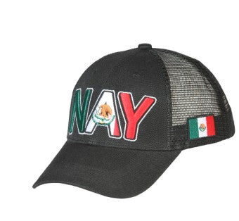 EL GENERAL Men's Mexico Flag Color Embroidery Cap