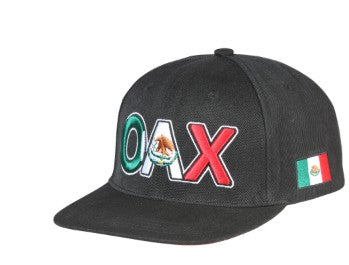 EL GENERAL Men's Mexico Flag Color Embroidery Flat Bill Cap