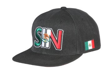 EL GENERAL Men's Mexico Flag Color Embroidery Flat Bill Cap