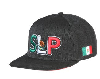 EL GENERAL Men's Mexico Flag Color Embroidery Flat Bill Cap